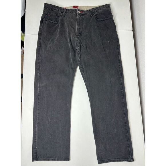 Red Label Hilfiger Denim Men’s Black Straight Leg Jeans Size 38W X 28L - Picture 6 of 16